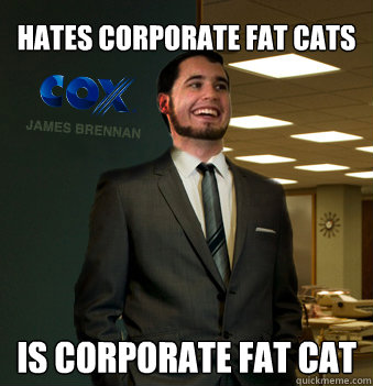 Hates corporate fat cats is corporate fat cat  Success Chunk