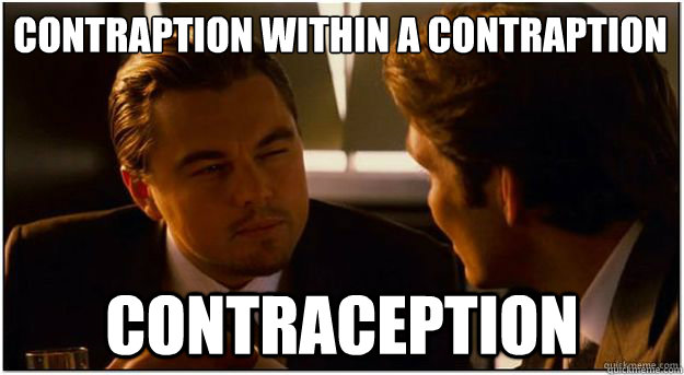 Contraption within a contraption contraception  
