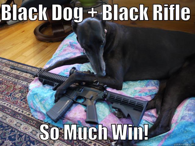 BLACK DOG + BLACK RIFLE              SO MUCH WIN!             Misc