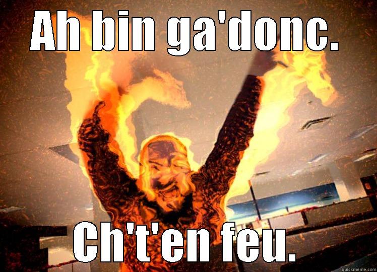 I'm on fire! - AH BIN GA'DONC. CH'T'EN FEU. Misc