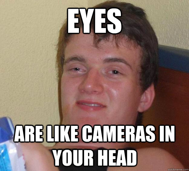 eyes are like cameras in your head - eyes are like cameras in your head  10 Guy