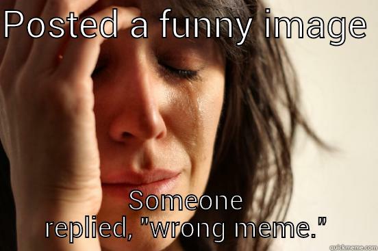 POSTED A FUNNY IMAGE SOMEONE REPLIED, 
