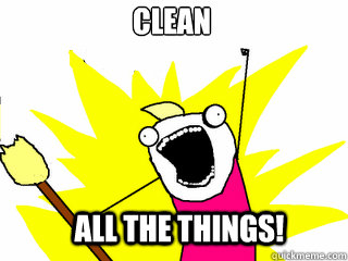 clean ALL THE THINGS!  All The Things