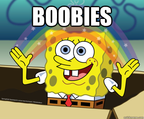 boobies   Spongebob rainbow
