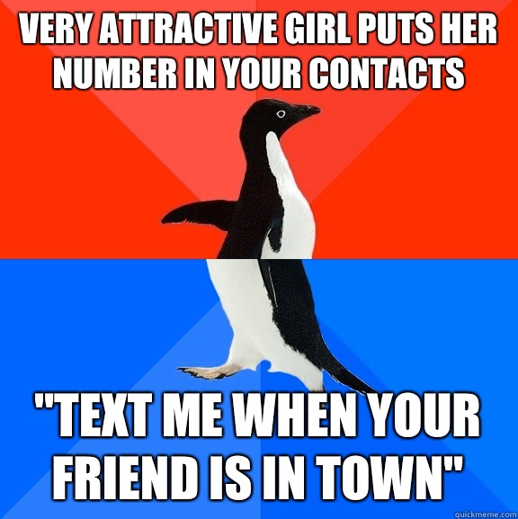 Very attractive girl puts her number in your contacts 