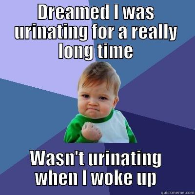 DREAMED I WAS URINATING FOR A REALLY LONG TIME WASN'T URINATING WHEN I WOKE UP Success Kid