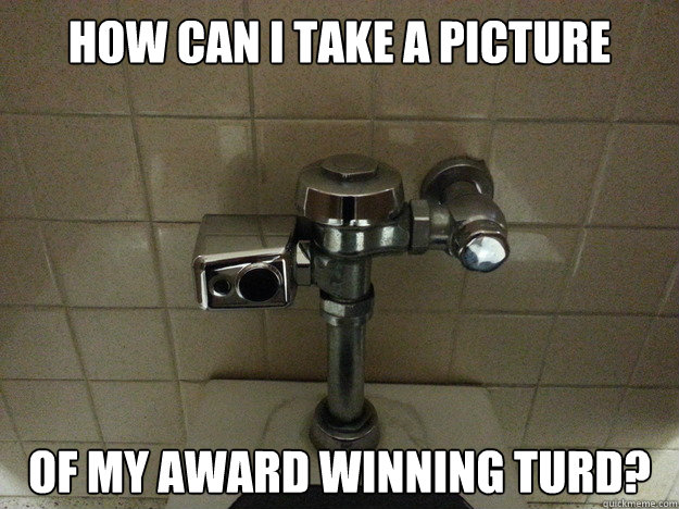 How can i take a picture of my award winning turd? - How can i take a picture of my award winning turd?  Auto Flush