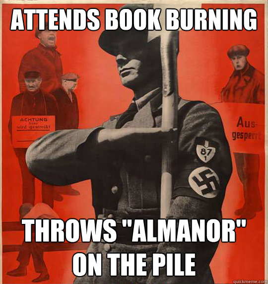 Attends Book Burning Throws 