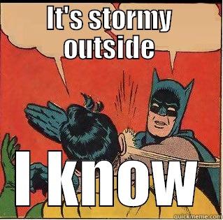IT'S STORMY OUTSIDE I KNOW Slappin Batman