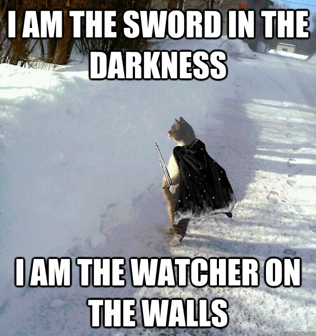 I am the sword in the darkness I am the watcher on the walls - I am the sword in the darkness I am the watcher on the walls  Misc