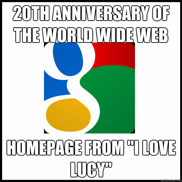 20th anniversary of the World Wide Web Homepage from 
