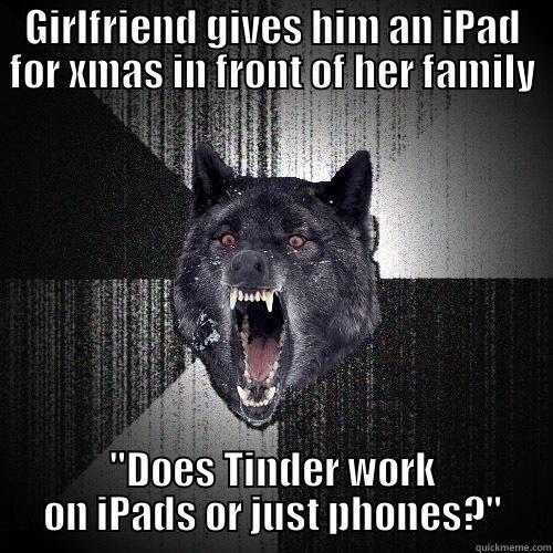 GIRLFRIEND GIVES HIM AN IPAD FOR XMAS IN FRONT OF HER FAMILY 