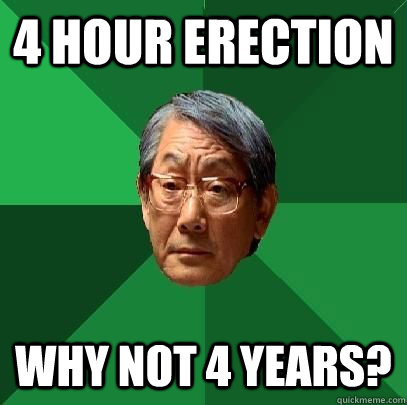 4 hour erection why not 4 years?  High Expectations Asian Father