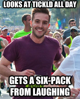 LOOKS AT TICKLD ALL DAY GETS A SIX-PACK FROM LAUGHING - LOOKS AT TICKLD ALL DAY GETS A SIX-PACK FROM LAUGHING  Ridiculously photogenic guy