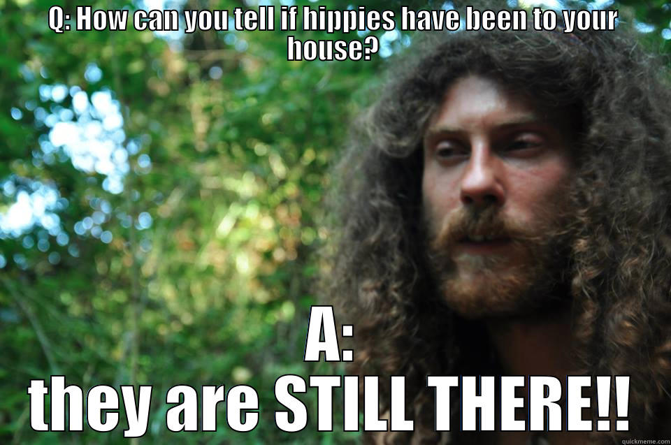 Spaced-Out Hippie - Q: HOW CAN YOU TELL IF HIPPIES HAVE BEEN TO YOUR HOUSE? A: THEY ARE STILL THERE!! Misc