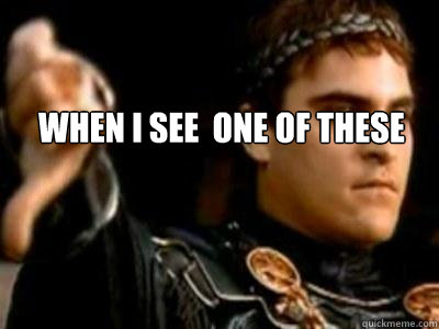 WHEN I SEE  ONE OF THESE  Downvoting Roman