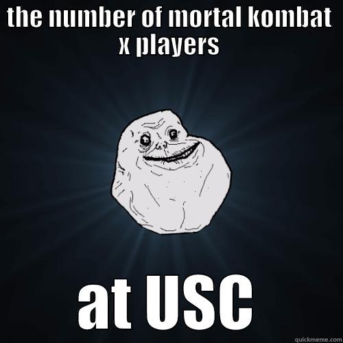 THE NUMBER OF MORTAL KOMBAT X PLAYERS AT USC Forever Alone