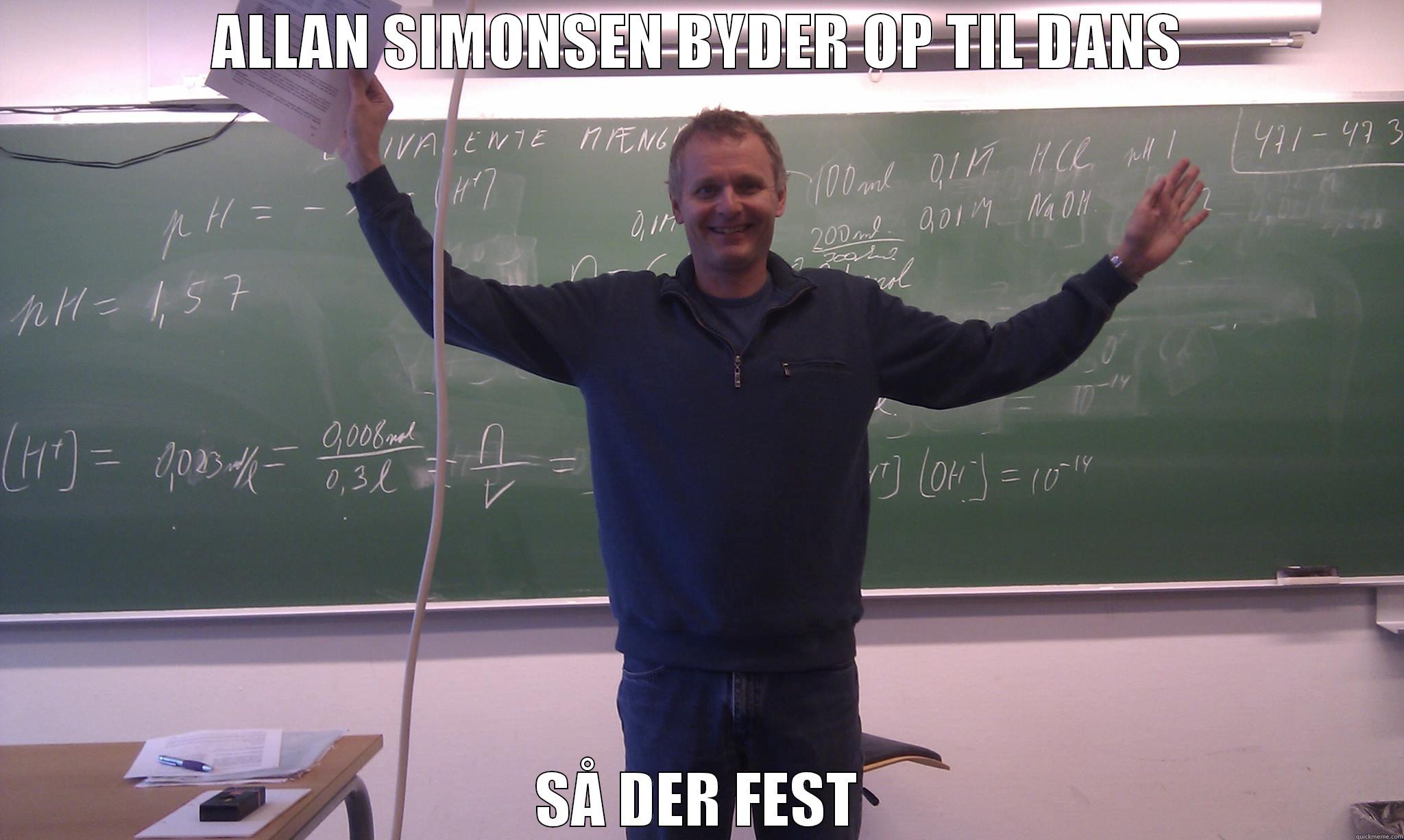 ALLAN SIMONSEN BYDER OP TIL DANS SÅ DER FEST Misc