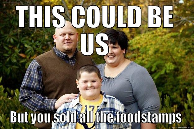 This could be us - THIS COULD BE US BUT YOU SOLD ALL THE FOODSTAMPS Happy American Family