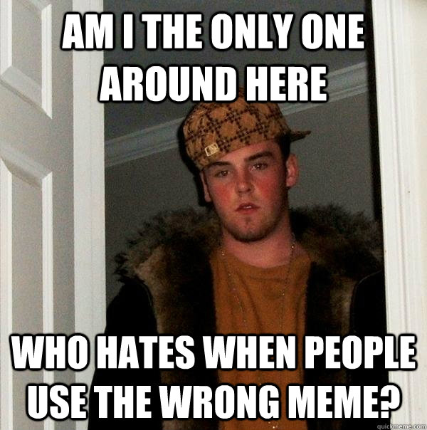 Am I the only one around here who hates when people use the wrong meme?  Scumbag Steve