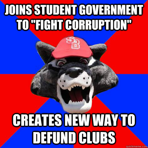 joins student government to 