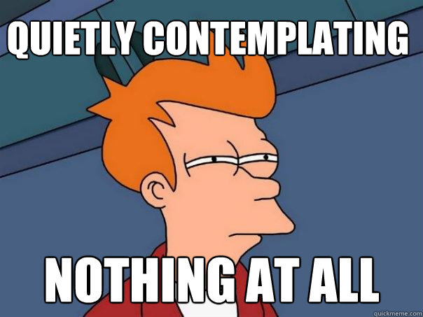 Quietly contemplating Nothing at all  Futurama Fry