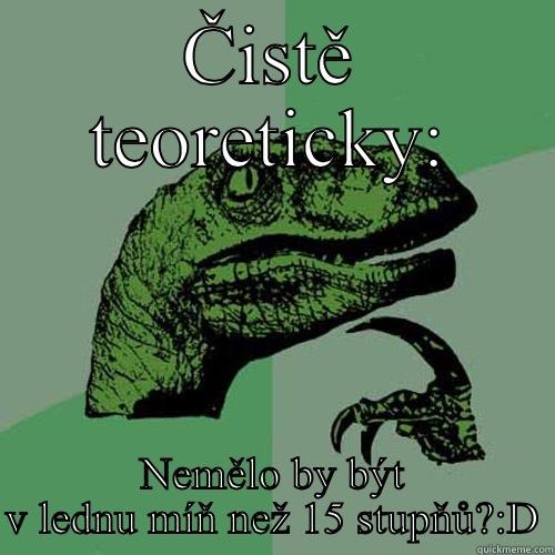 ČISTĚ TEORETICKY: NEMĚLO BY BÝT V LEDNU MÍŇ NEŽ 15 STUPŇŮ?:D Philosoraptor