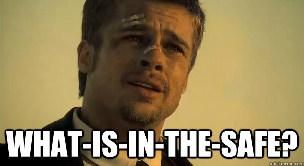  What-is-in-the-safe?  Apprehensive Brad Pitt