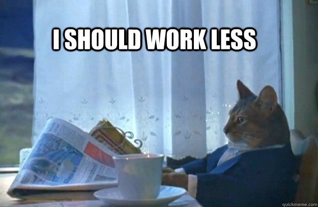 I should work less  Sophisticated Cat