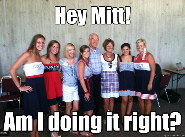 Hey Mitt! Am I doing it right?  