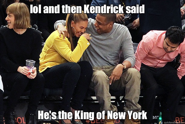 lol and then Kendrick said He's the King of New York - lol and then Kendrick said He's the King of New York  Jay-Z and Beyonce Laugh