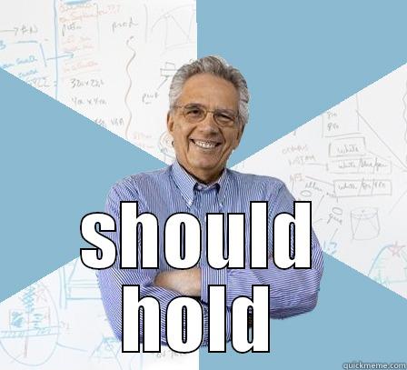 should hold -  SHOULD HOLD Engineering Professor