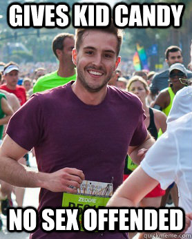 gives kid candy no sex offended  Ridiculously photogenic guy