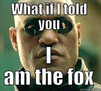 WHAT IF I TOLD YOU I AM THE FOX Matrix Morpheus
