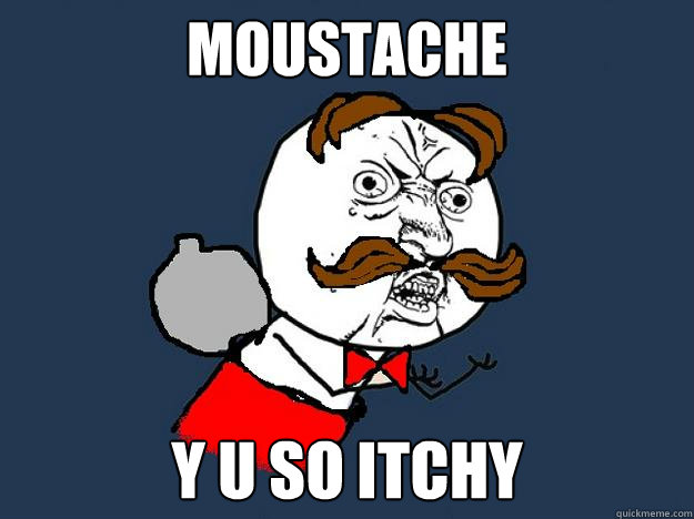 moustache Y U SO ITCHY  Y U No