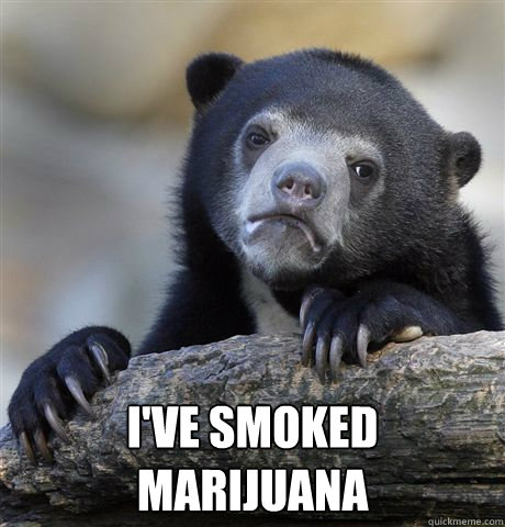  i've smoked marijuana  Confession Bear