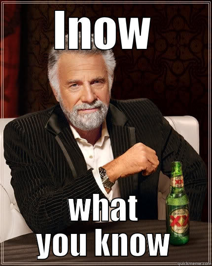 INOW WHAT YOU KNOW The Most Interesting Man In The World
