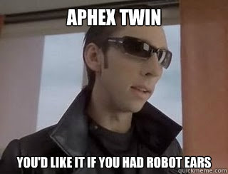 Aphex Twin You'd like it if you had robot ears  APhex twin grandmas boy