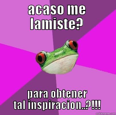 surprised frog - ACASO ME LAMISTE? PARA OBTENER TAL INSPIRACION..?!!! Foul Bachelorette Frog