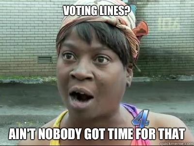VOTING LINES? AIN'T NOBODY GOT TIME FOR THAT - VOTING LINES? AIN'T NOBODY GOT TIME FOR THAT  Misc