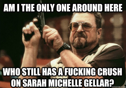 Am I the only one around here who still has a fucking crush on Sarah Michelle Gellar? - Am I the only one around here who still has a fucking crush on Sarah Michelle Gellar?  Am I the only one