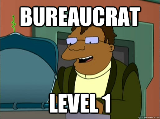 bureaucrat level 1 - bureaucrat level 1  Rasta Bureaucrat Hermes Conrad