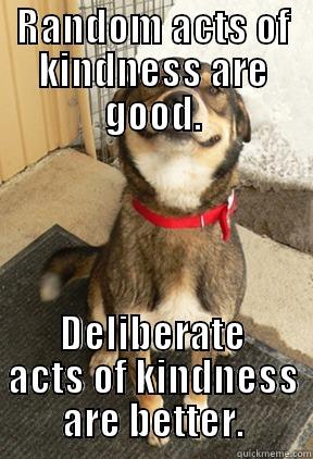 RANDOM ACTS OF KINDNESS ARE GOOD. DELIBERATE ACTS OF KINDNESS ARE BETTER. Good Dog Greg