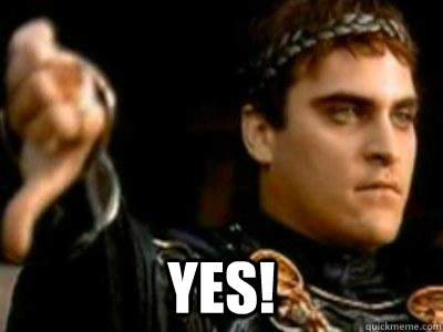  YES!  Downvoting Roman