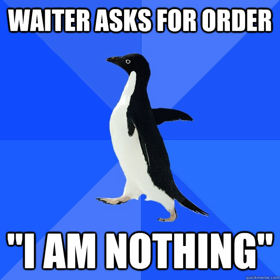 Waiter asks for order 