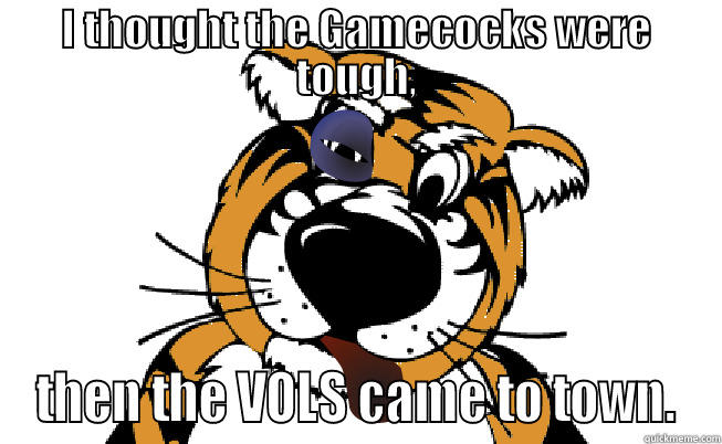 I THOUGHT THE GAMECOCKS WERE TOUGH, THEN THE VOLS CAME TO TOWN. Misc