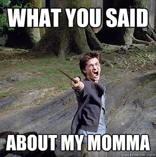 what you said about my momma  Pissed off Harry