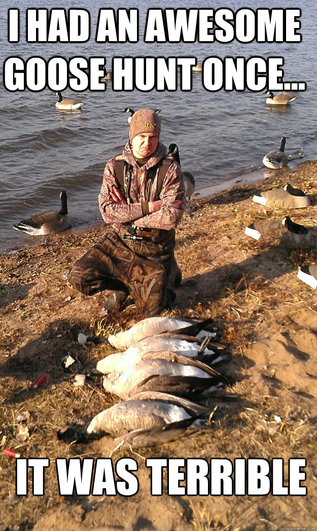 I had an awesome goose hunt once... it was terrible - I had an awesome goose hunt once... it was terrible  Misc