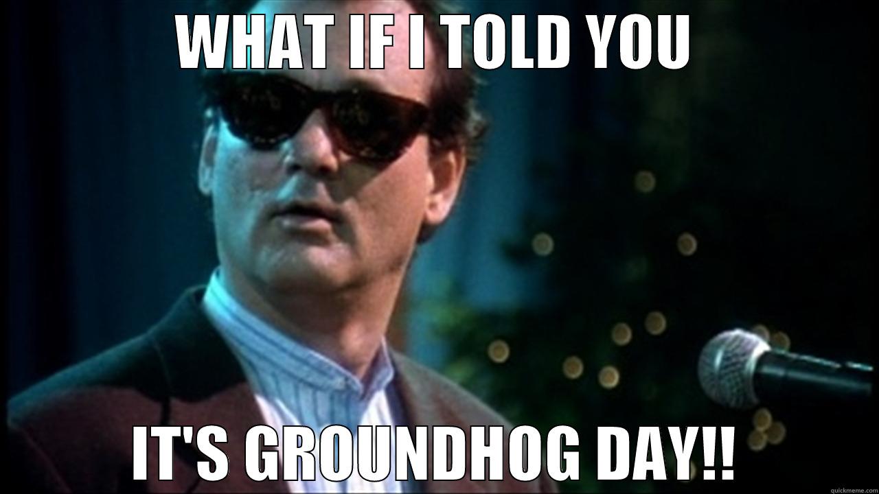 WHAT IF I TOLD YOU IT'S GROUNDHOG DAY!! Misc