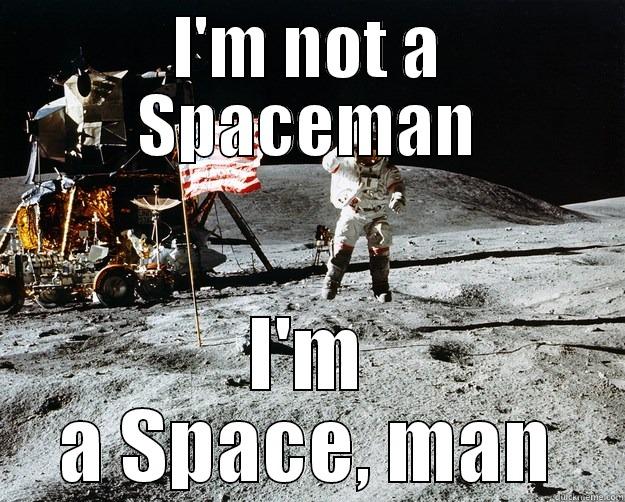 I'M NOT A SPACEMAN I'M A SPACE, MAN Unimpressed Astronaut